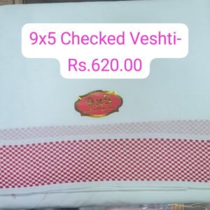 9x5 Checked Veshti - 1Piece