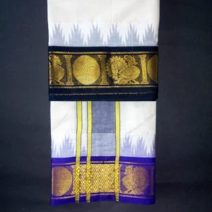 4 Muzham Fancy Border Veshti - 1Piece